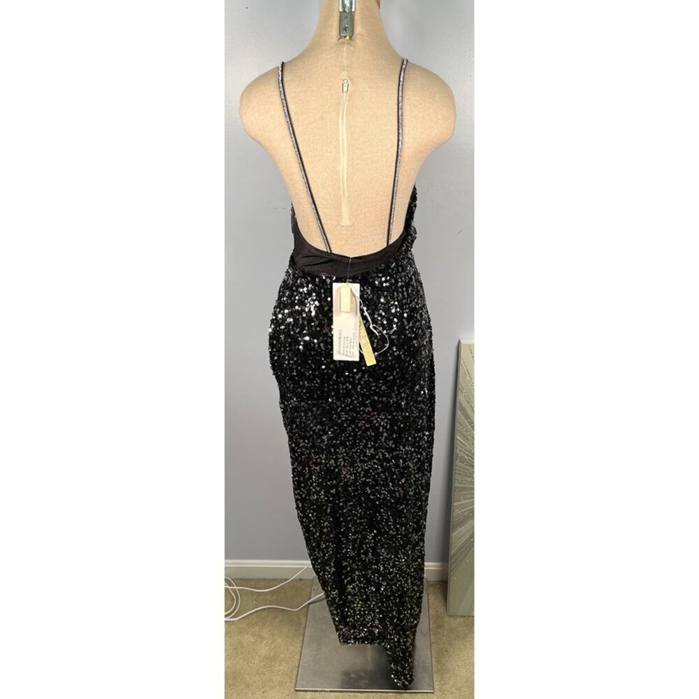 BRONX AND BANCO Simone Sequin Embellished High Slit Maxi Dress Size Medium - Picture 6 of 8